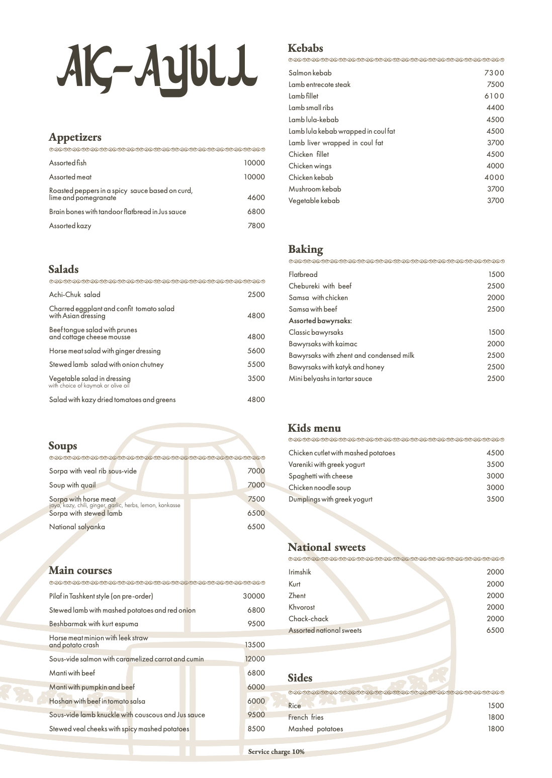 menu image