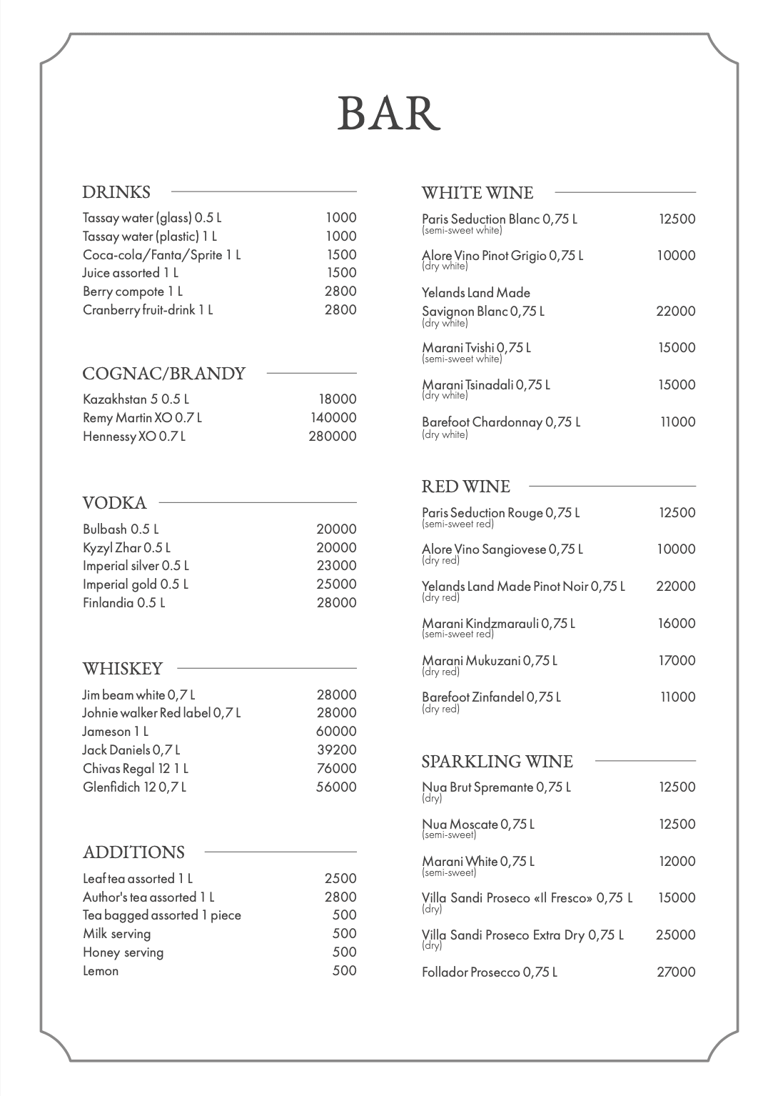 menu image